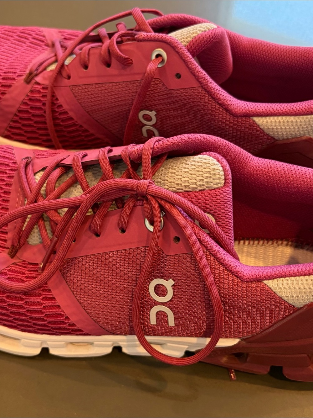 On Running Women's Pink Mesh Cloud Sneakers - Picture 6 of 11